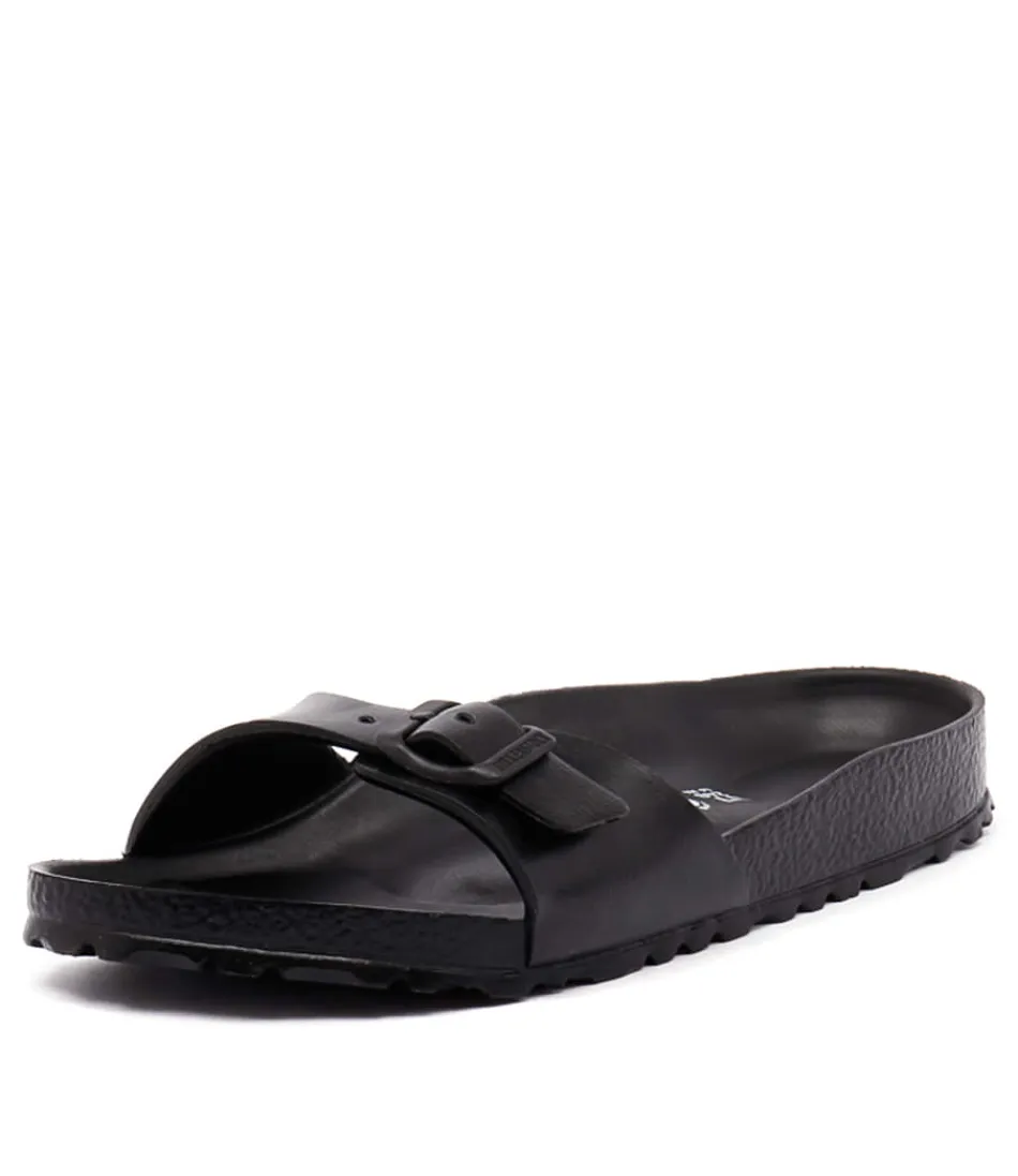BIRKENSTOCK Madrid Eva - Sandales Ergonomiques Femme en Noir Léger  
Confort Optimal toute la journée - Marque Allemande Iconique  
Style Urbain Polyvalent avec Semelle Anatomique