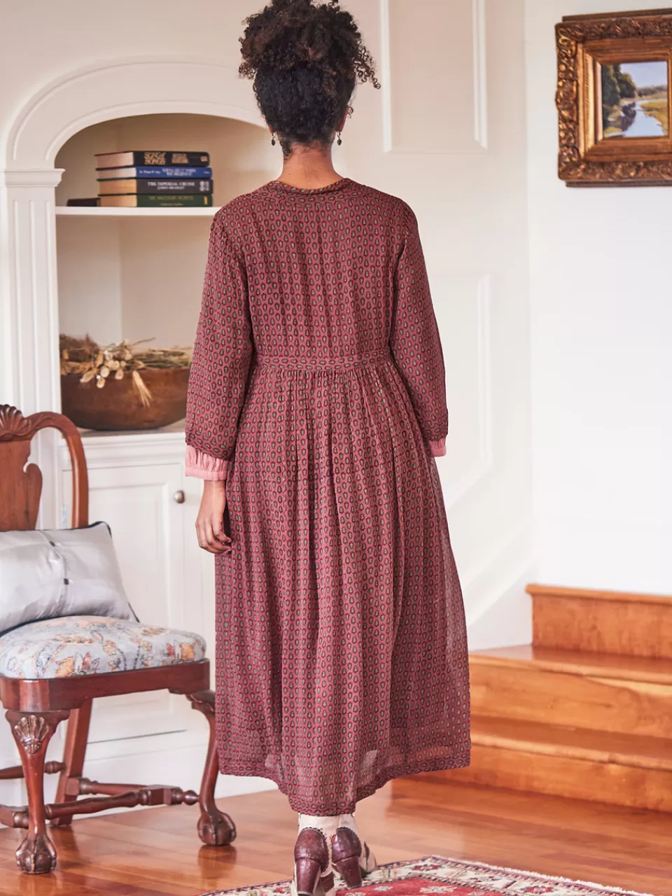 Robe Longue Élégante Motif Cachemire Marseille - Soldes Flash Avril Cornell