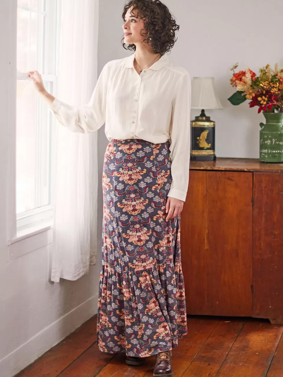 Robe-jupe fluide en jersey Medici - Nouvelle collection printemps April Cornell