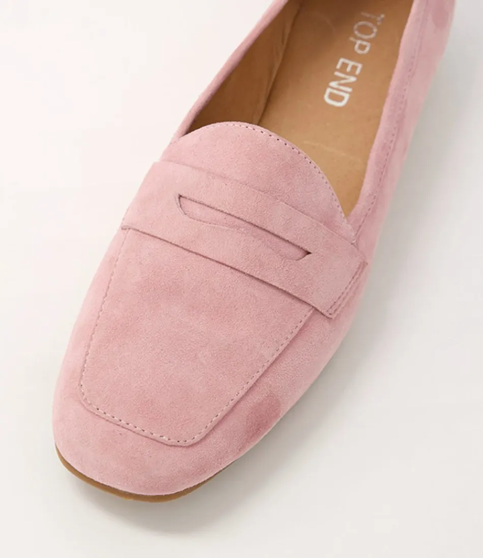 Moccasins Femme en Daim Nubuck - Élégance Melinato Rose Poudré