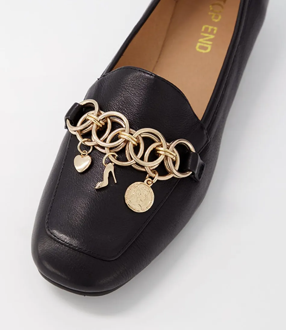 Mocassins Femme Haut de Gamme en Cuir Noir Souple - Collection Intemporelle Mennat