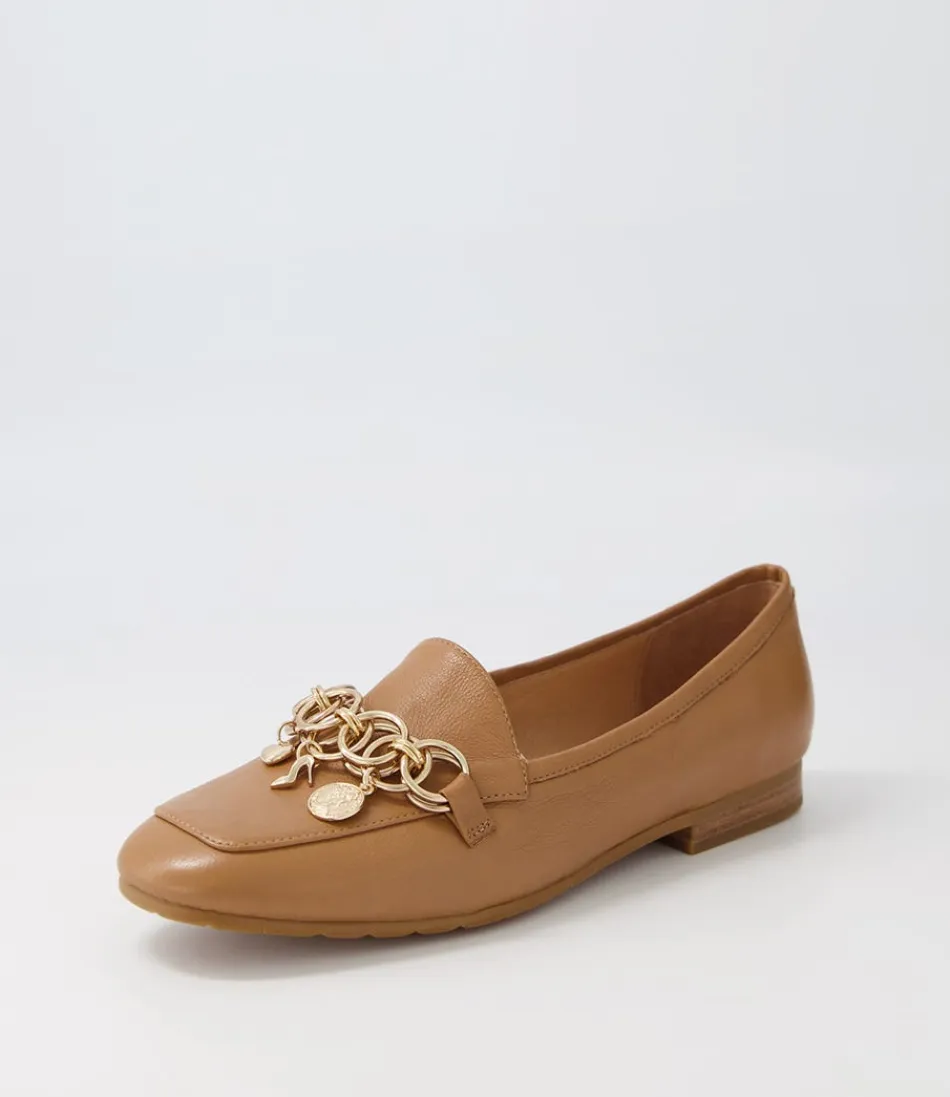 Moccasins Femme Élégantes Mennat - Cuir Brun Foncé Haut de Gamme