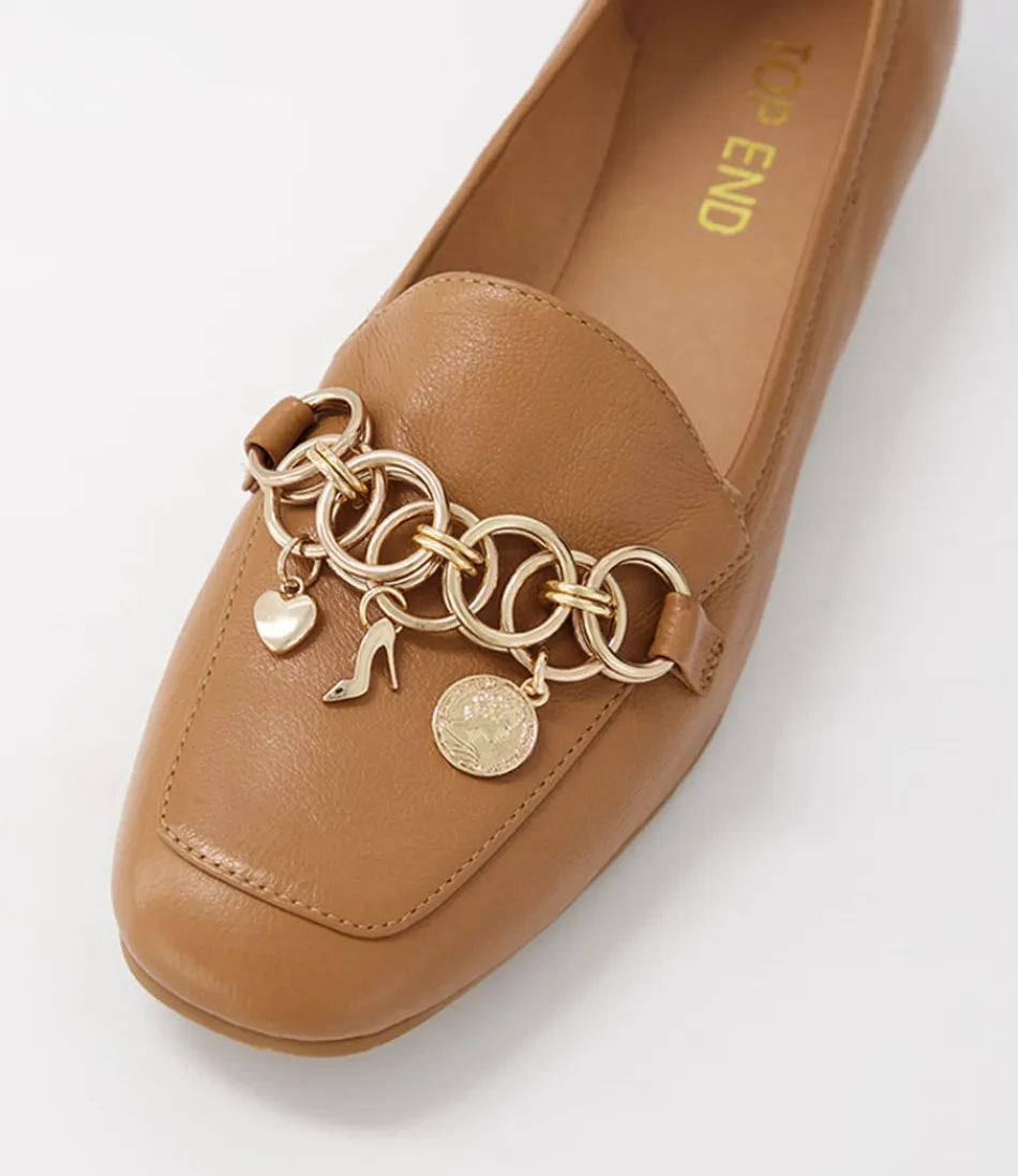 Moccasins Femme Élégantes Mennat - Cuir Brun Foncé Haut de Gamme