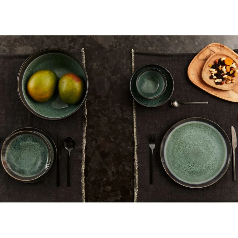 Saladier en grès émaillé Pomax Vaisselle - Collection Mirha Esmeralda  
Dimensions généreuses (25,4 cm x 10,9 cm) - Ton vert vibrante pour vos présentations culinaires