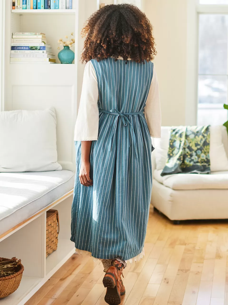 Robe Rayures Brume – Élégance Bohème Printemps-Été par April-Cornell