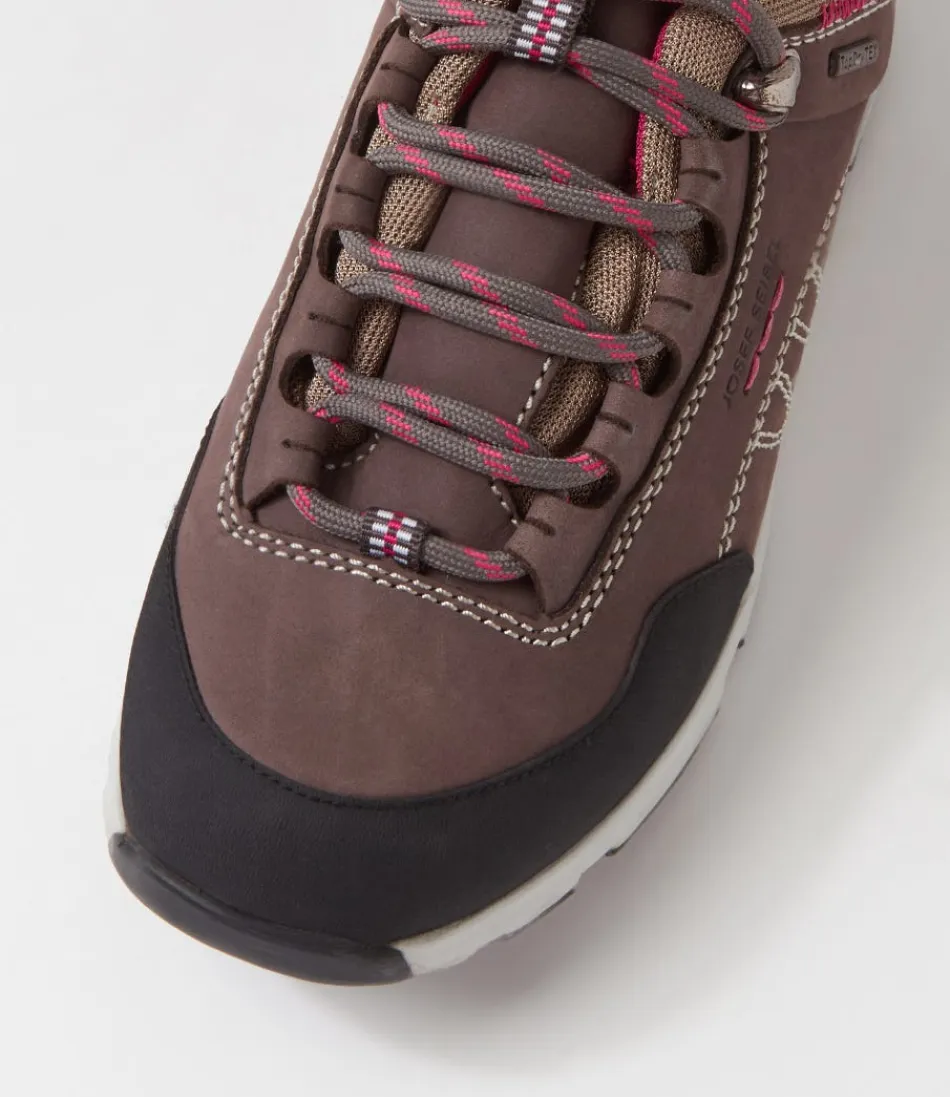 Baskets Femme Josef Seibel Confort Noih 58 - Cuir Souple Multi-Tons Gris Asphalte - Chaussures Décontractées Ergonomiques
