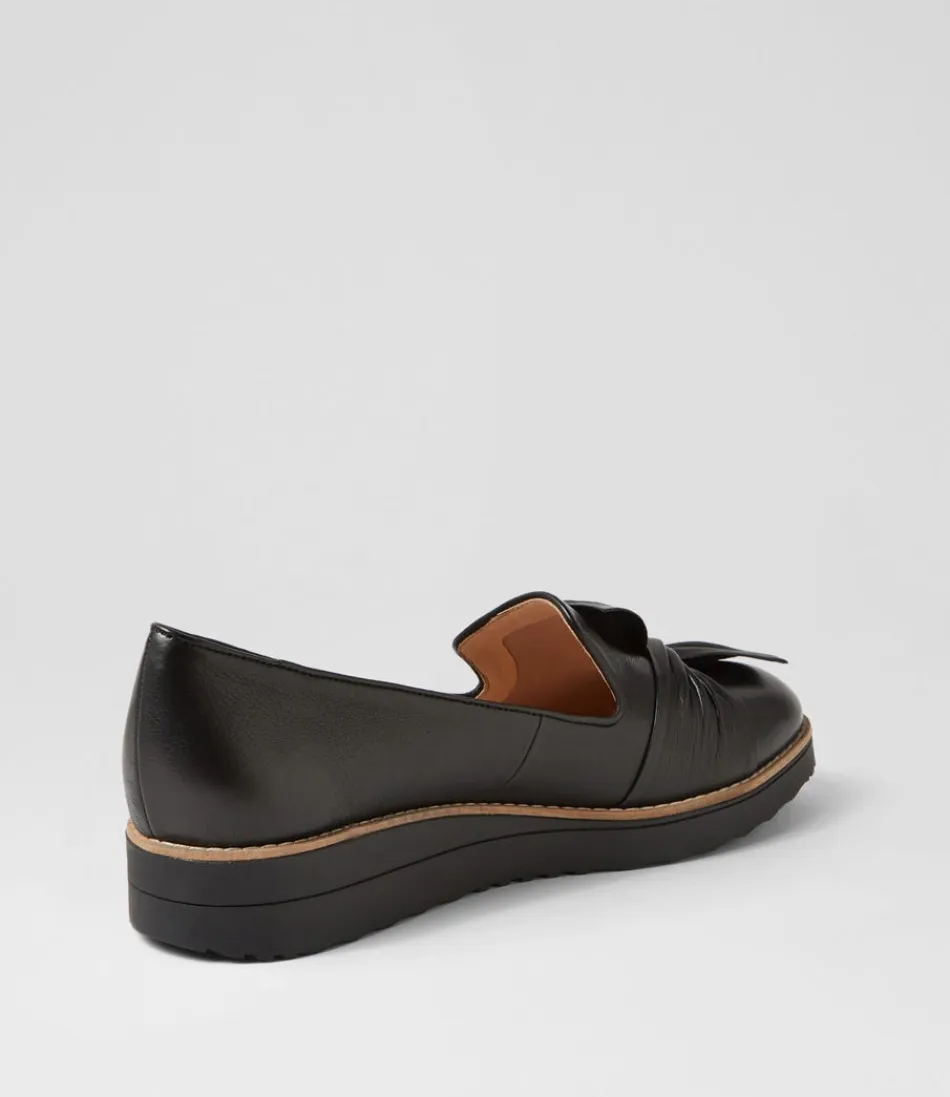 Mocassins Haut de Gamme pour Femme - Collection Oclem en Cuir Noir Authentique