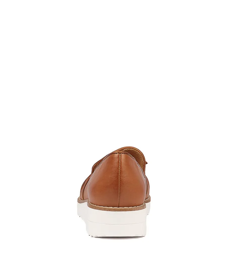 Mocassins Femme Élégants Oclem - Cuir Souple Brun Foncé Haut de Gamme