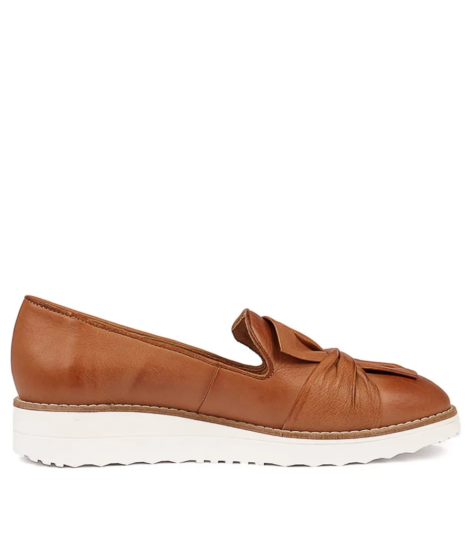 Mocassins Femme Élégants Oclem - Cuir Souple Brun Foncé Haut de Gamme