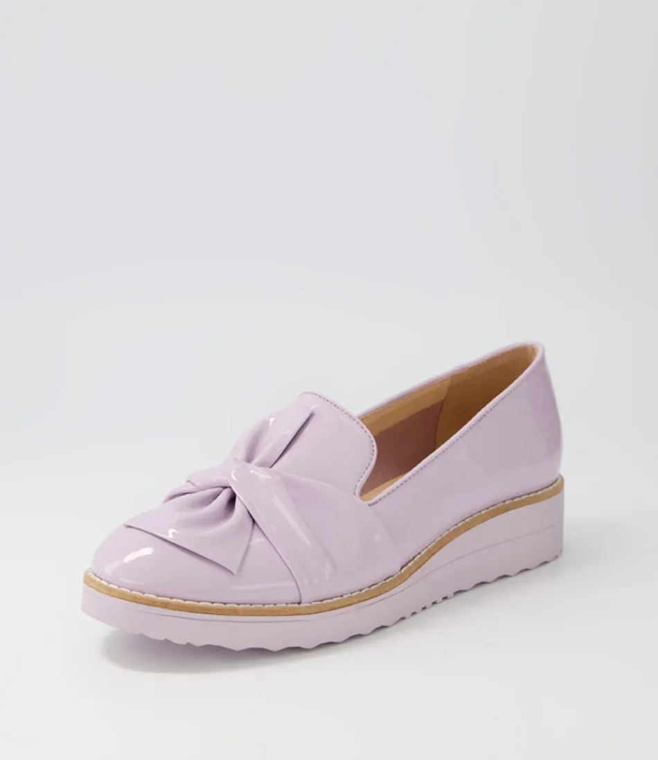 Oclem Lilas – Mocassins Femme en Cuir Verni Haut de Gamme | Élégance Brillante & Confort Supérieur