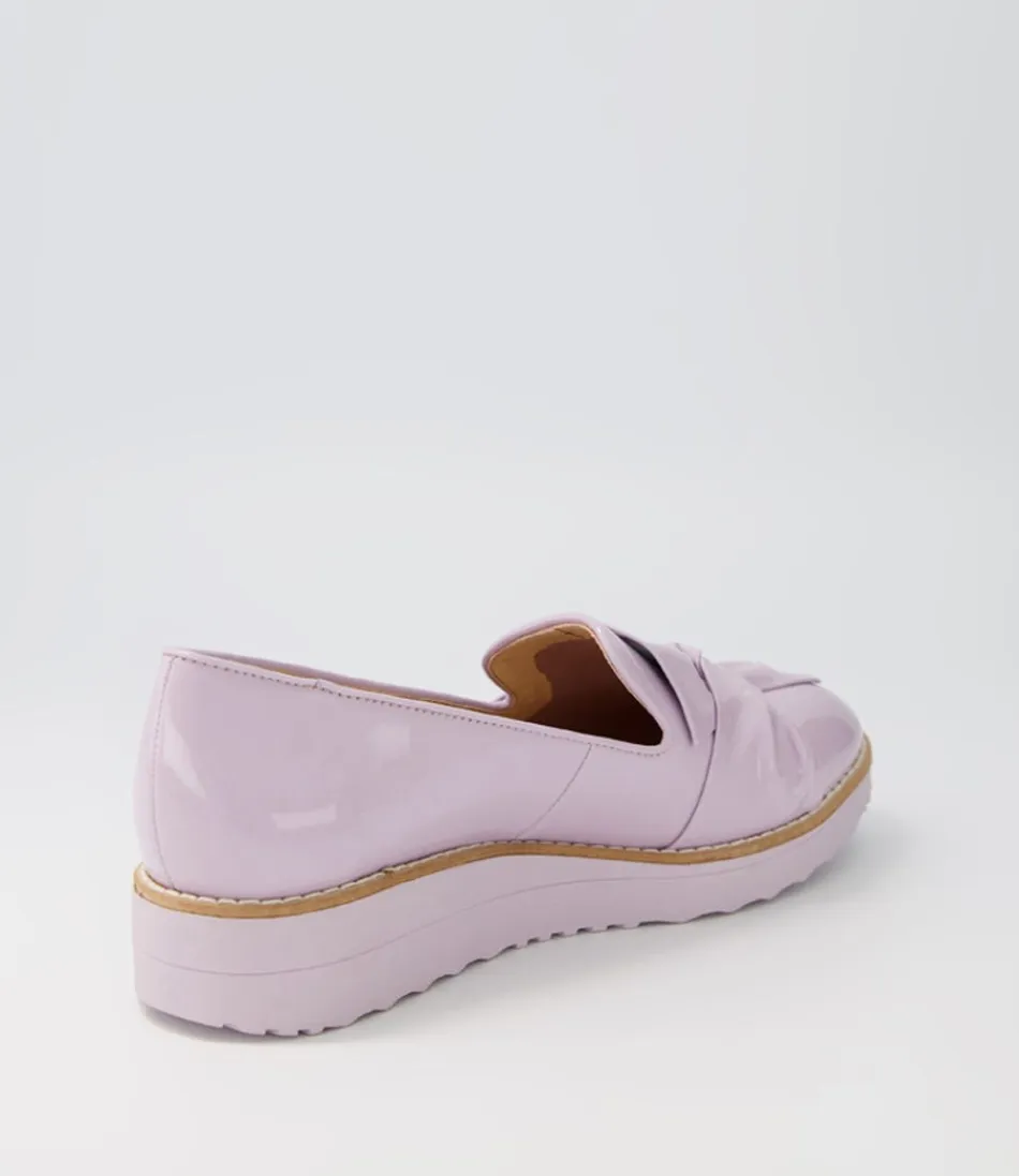 Oclem Lilas – Mocassins Femme en Cuir Verni Haut de Gamme | Élégance Brillante & Confort Supérieur