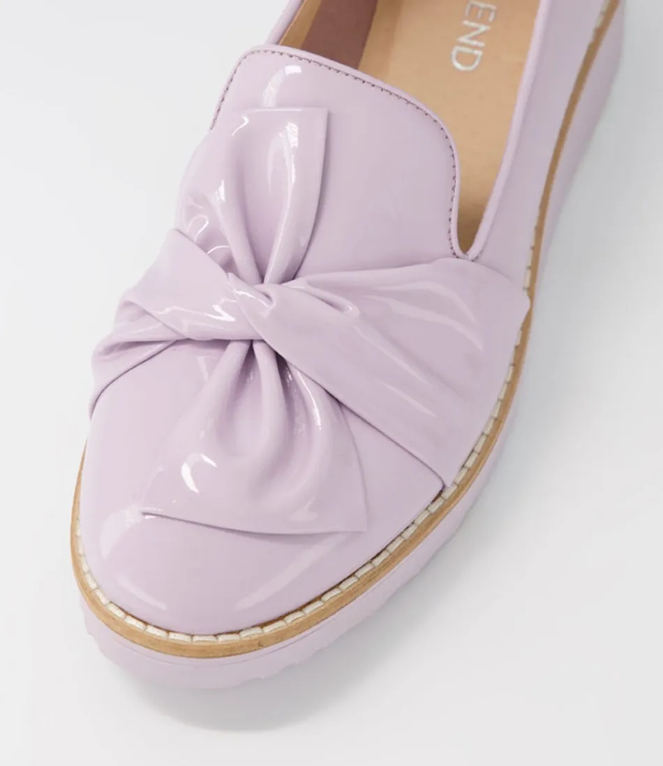 Oclem Lilas – Mocassins Femme en Cuir Verni Haut de Gamme | Élégance Brillante & Confort Supérieur