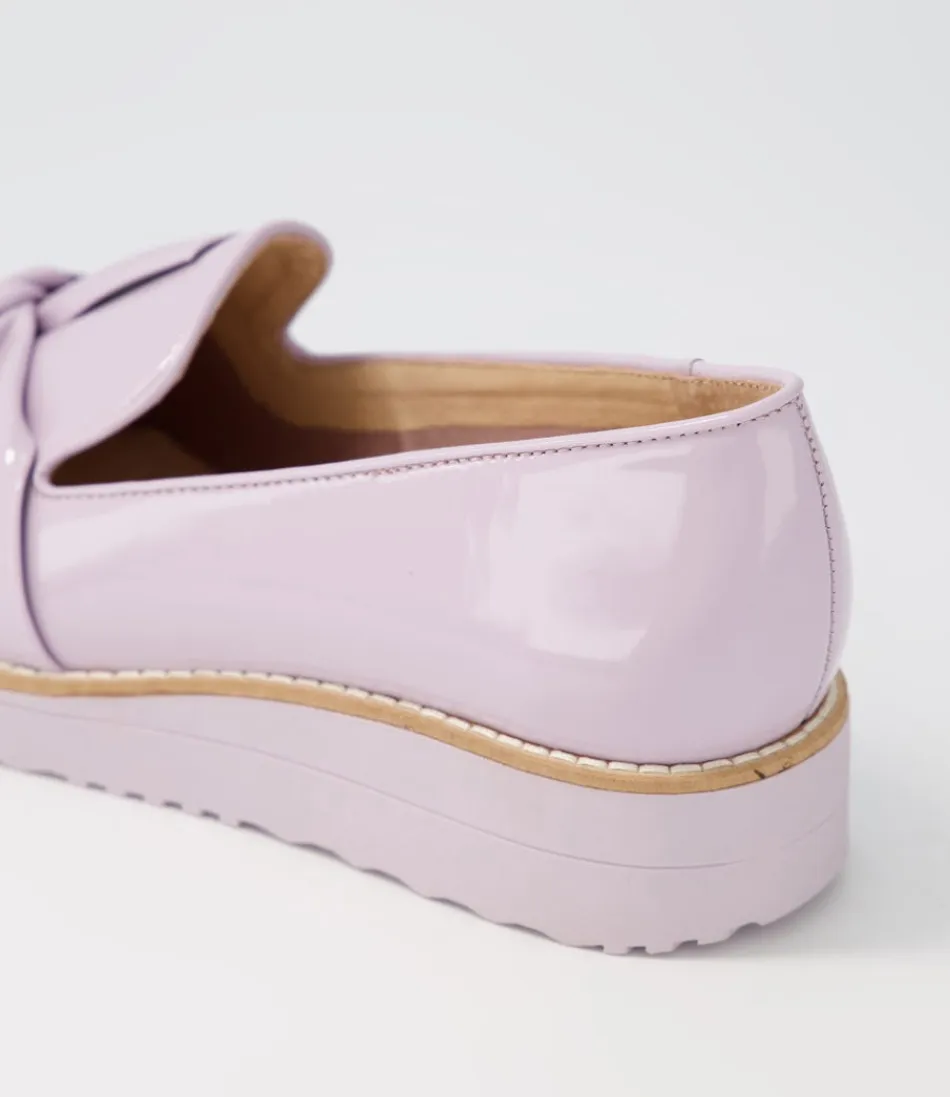 Oclem Lilas – Mocassins Femme en Cuir Verni Haut de Gamme | Élégance Brillante & Confort Supérieur
