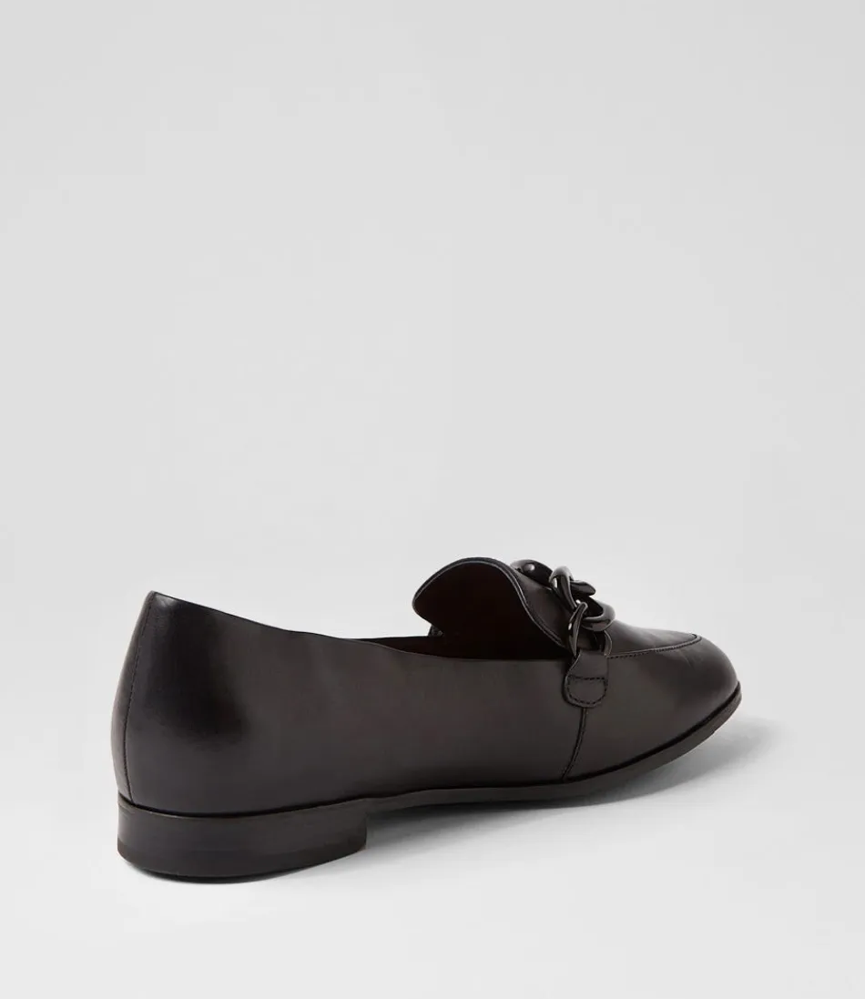 Mocassins Femme ZIERA en Cuir Souple Noir - Modèle Olange Xw, Élégance Urbaine