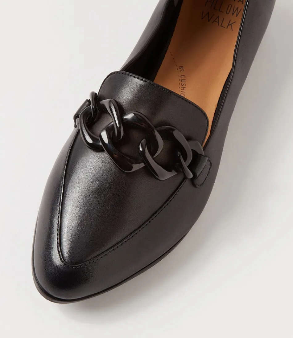 Mocassins Femme ZIERA en Cuir Souple Noir - Modèle Olange Xw, Élégance Urbaine