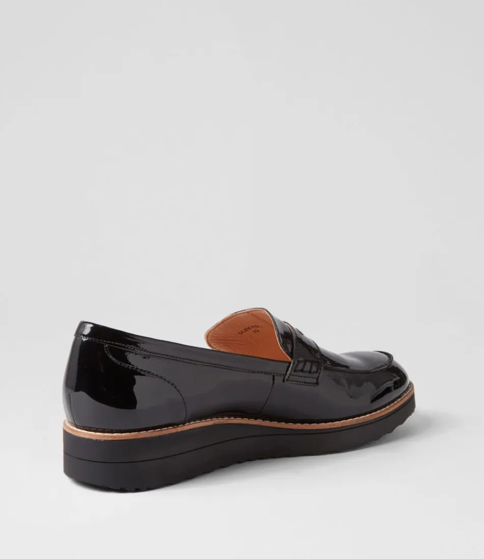 Mocassins Oley en Cuir Verni Noir - Élégance Intemporelle pour Femme (Modèle Haut de Gamme)