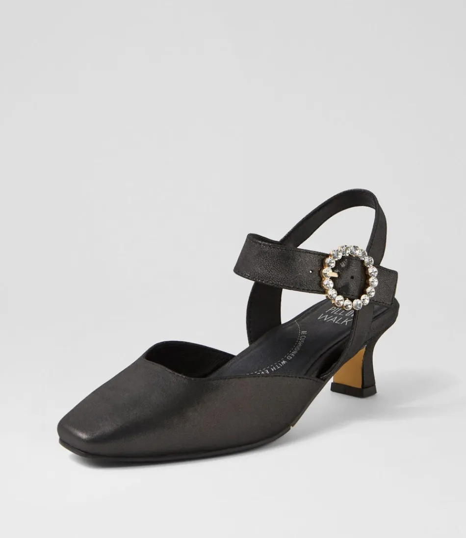 Escarpins élégants Orella Xw en cuir scintillant noir - Chaussures femme ZIERA