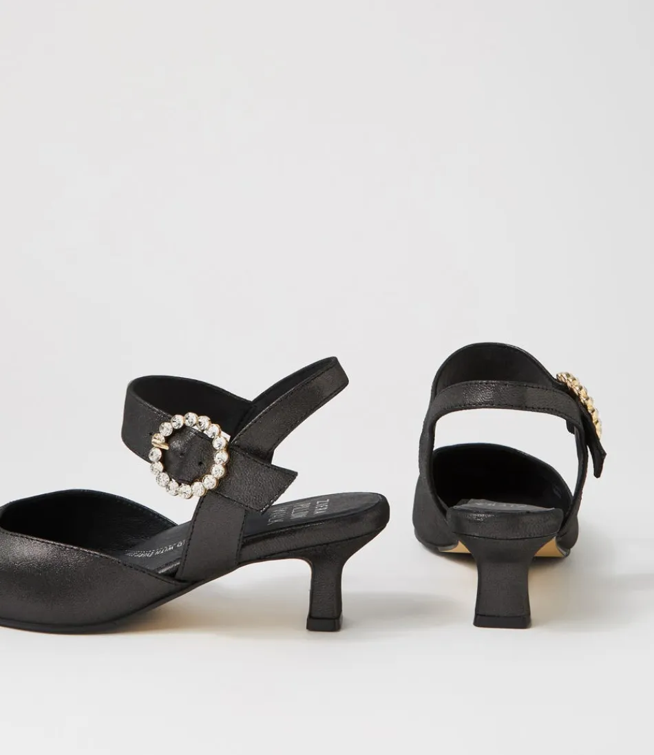 Escarpins élégants Orella Xw en cuir scintillant noir - Chaussures femme ZIERA