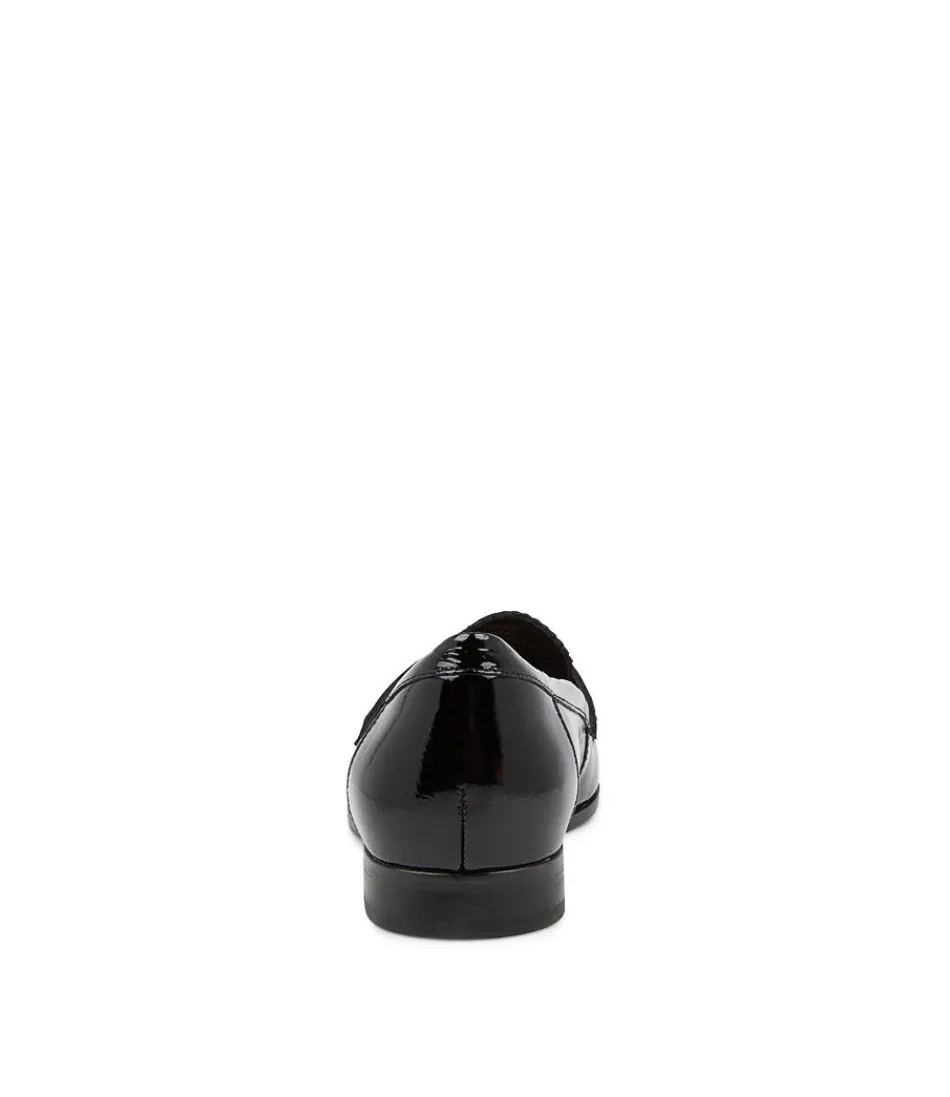 Escarpins femme ZIERA Oreta Xw - Cuir verni noir brillant - Mocassins élégants pour un style sophistiqué