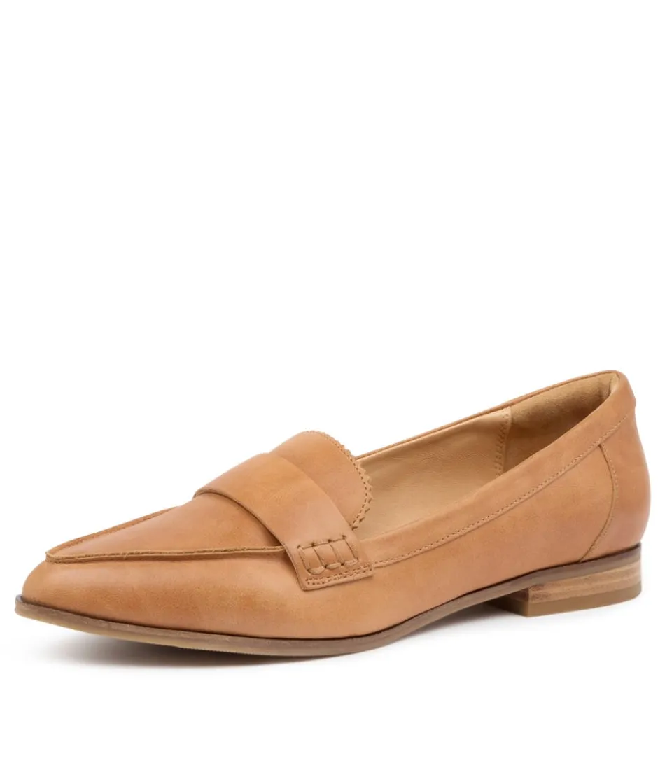 Mocassins ZIERA Confortables pour Femme - Modèle Oreta-XW en Cuir Souple Camel 

(Élégantes chaussures plates en cuir tanné naturel, style décontracté chic pour toutes les occasions)