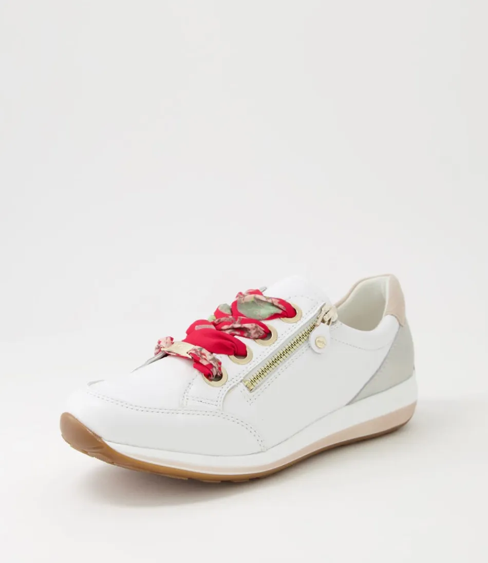 Sneakers Femmes ARA Confort - Modèle Osaka-87 en Cuir Souple Or Clair, Style Urbain & Détails Dorés Discrets
