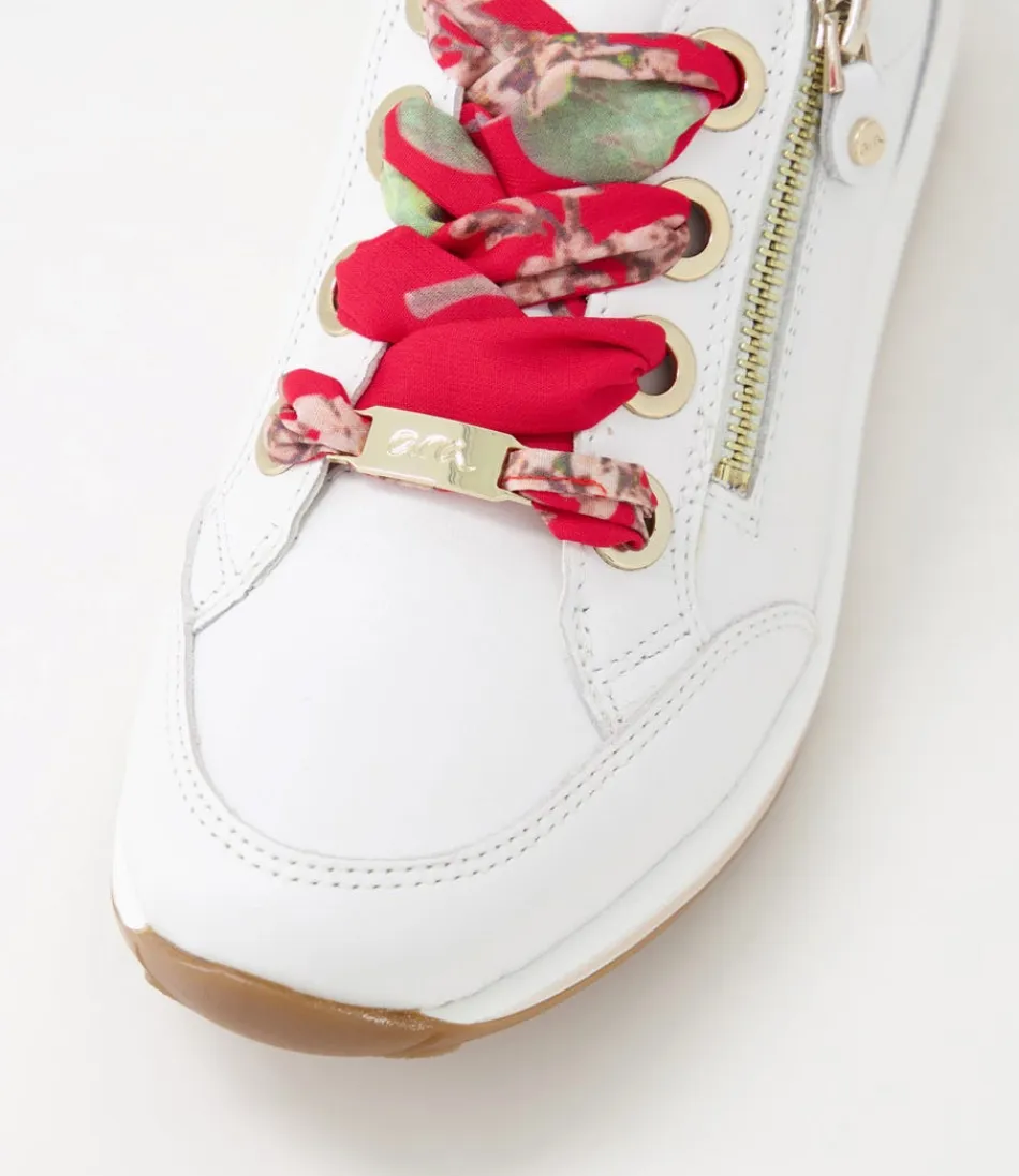 Sneakers Femmes ARA Confort - Modèle Osaka-87 en Cuir Souple Or Clair, Style Urbain & Détails Dorés Discrets