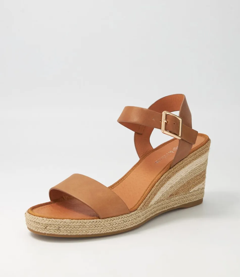 DJANGO & JULIETTE - Espadrilles Femme Modèle Pakko en Cuir Multicolore, Beige Naturel avec Semelle en Jute - Style Bohème Confortable
