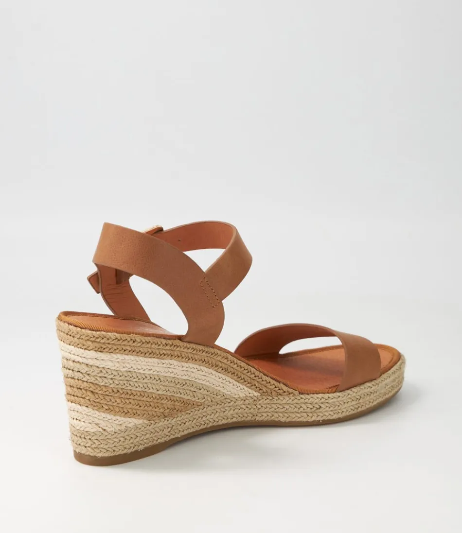 DJANGO & JULIETTE - Espadrilles Femme Modèle Pakko en Cuir Multicolore, Beige Naturel avec Semelle en Jute - Style Bohème Confortable