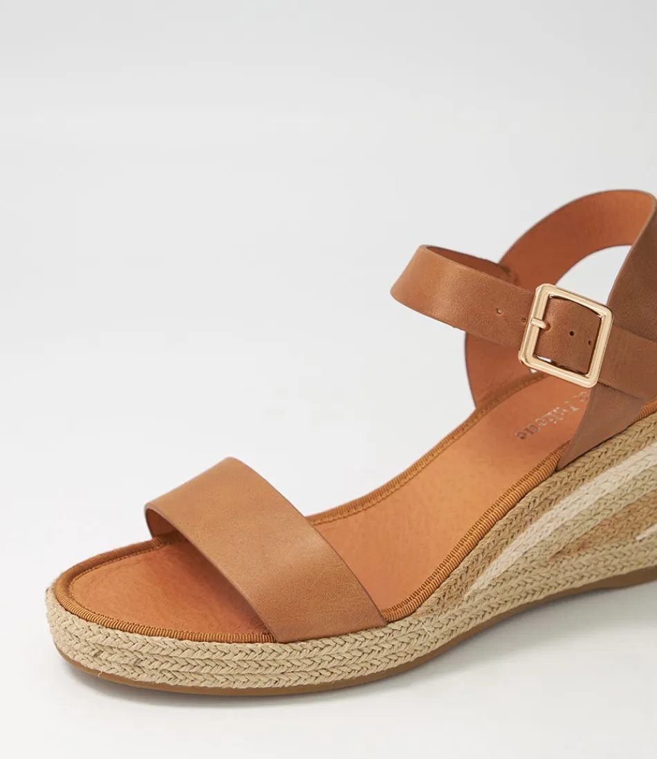 DJANGO & JULIETTE - Espadrilles Femme Modèle Pakko en Cuir Multicolore, Beige Naturel avec Semelle en Jute - Style Bohème Confortable