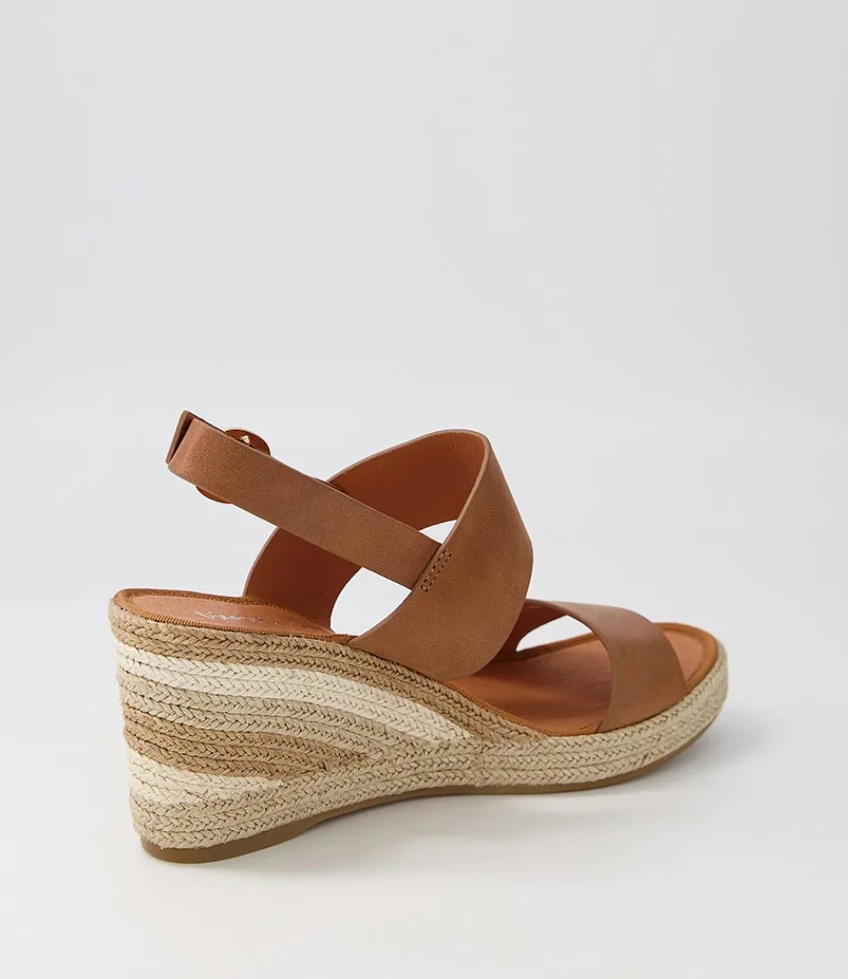Espadrilles DJANGO & JULIETTE pour Femme - Cuir Souple Naturel Multicolore 'Pama Tan', Style Bohème Confortable