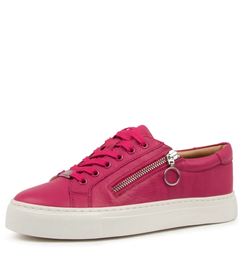 Chaussures Femme ZIERA - Confort Premium en Cuir Souple Fuchsia Modèle Pamela - Style Urbain Élégant
