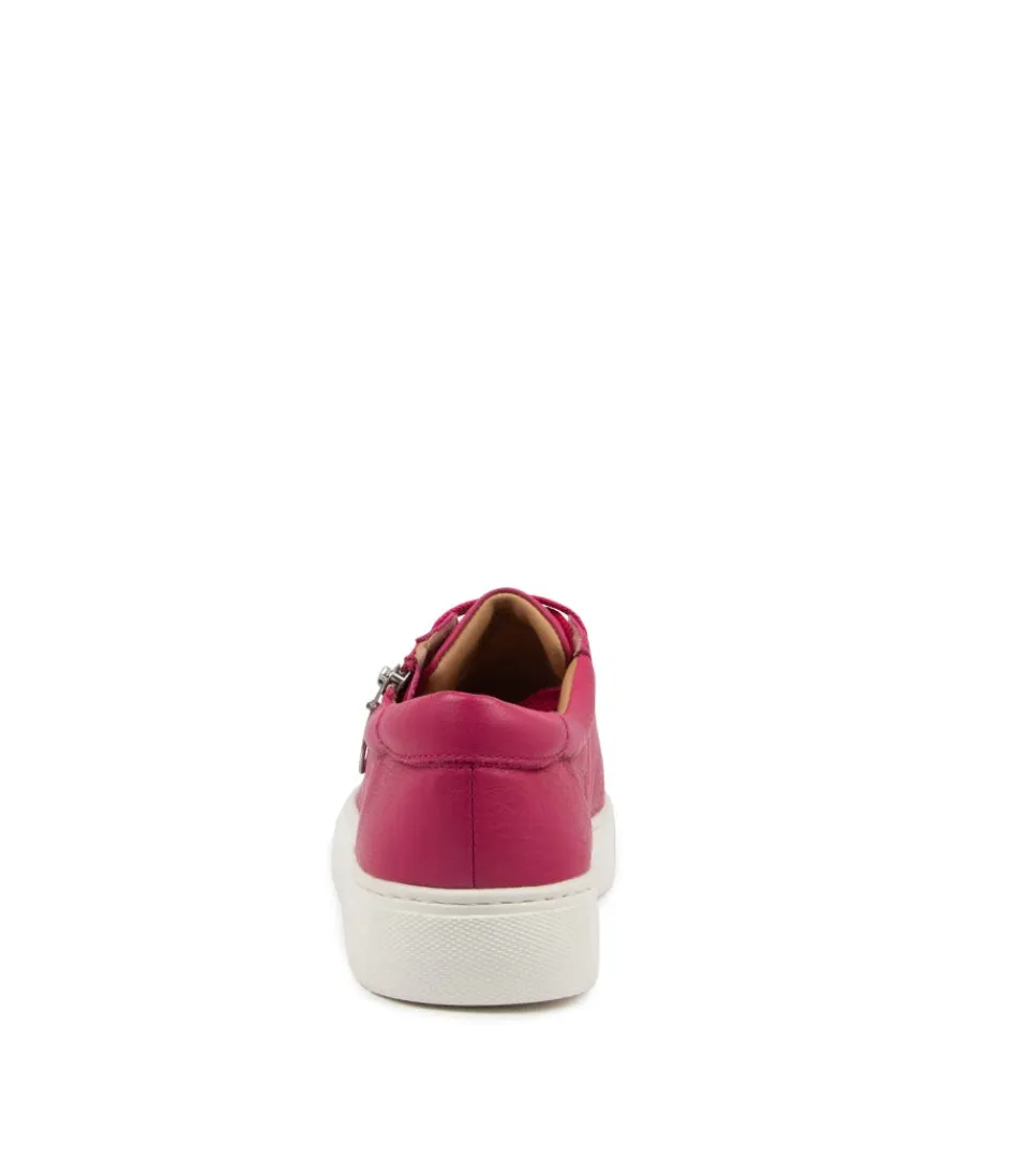 Chaussures Femme ZIERA - Confort Premium en Cuir Souple Fuchsia Modèle Pamela - Style Urbain Élégant