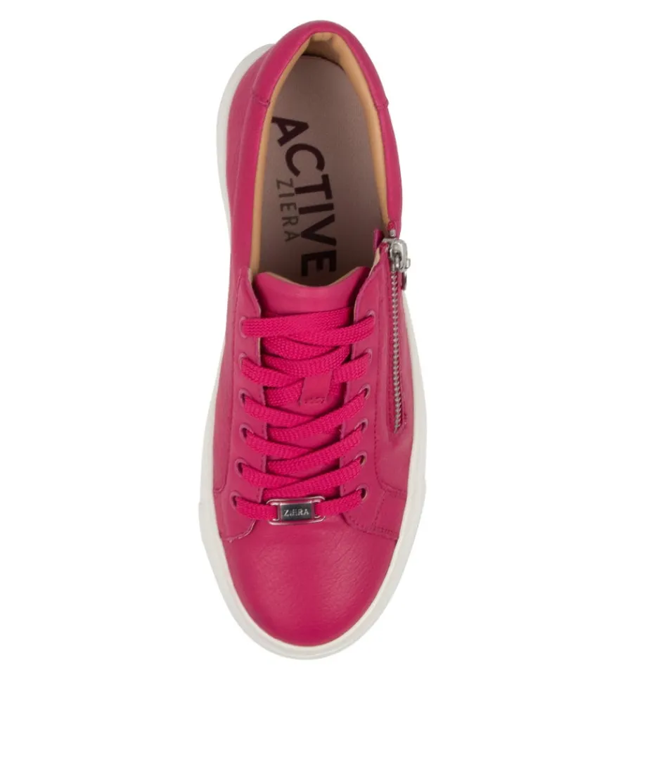 Chaussures Femme ZIERA - Confort Premium en Cuir Souple Fuchsia Modèle Pamela - Style Urbain Élégant