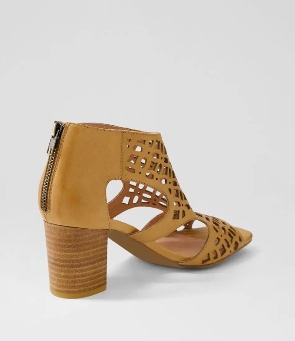 Sandales élégantes à talons Django & Juliette - Modèle Panter en cuir brun foncé pour femme