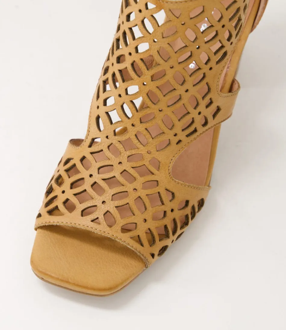 Sandales élégantes à talons Django & Juliette - Modèle Panter en cuir brun foncé pour femme