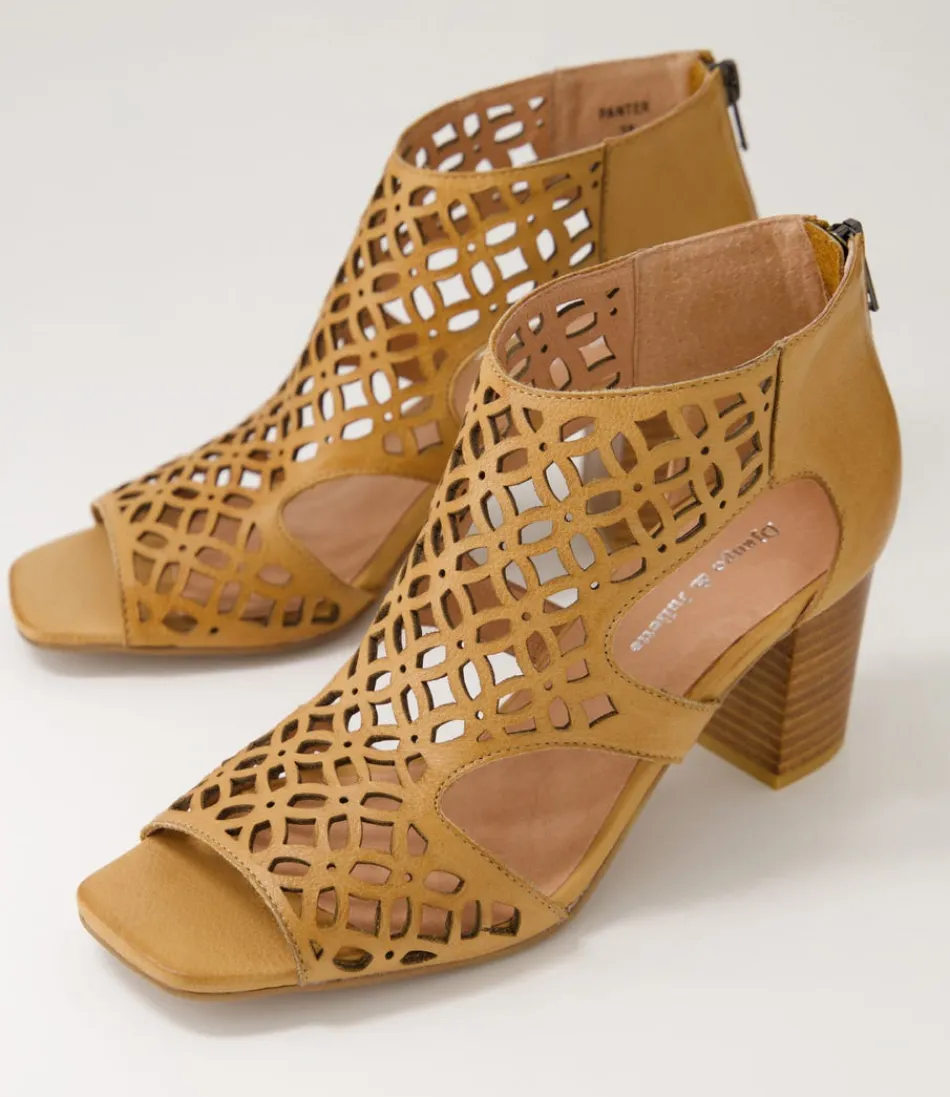 Sandales élégantes à talons Django & Juliette - Modèle Panter en cuir brun foncé pour femme
