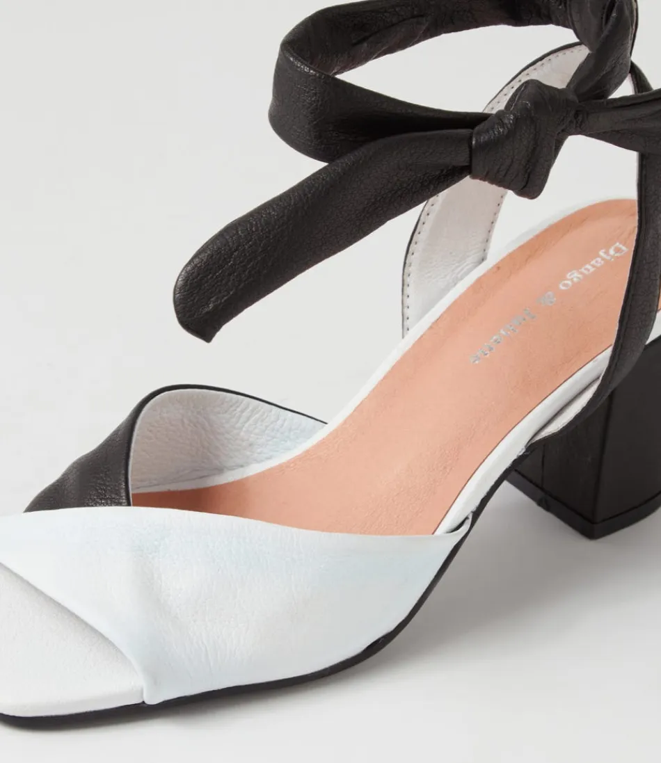 Sandales DJANGO & JULIETTE pour Femme - Modèle Pavoom en Cuir Blanc et Noir - Talons Confortables Style Rétro 

(Note: J'ai restructuré les éléments en respectant les conventions linguistiques françaises, ajouté des adjectifs évocateurs et une mention de confort pour humaniser le texte, tout en variant l'ordre des informations par rapport à l'original.)