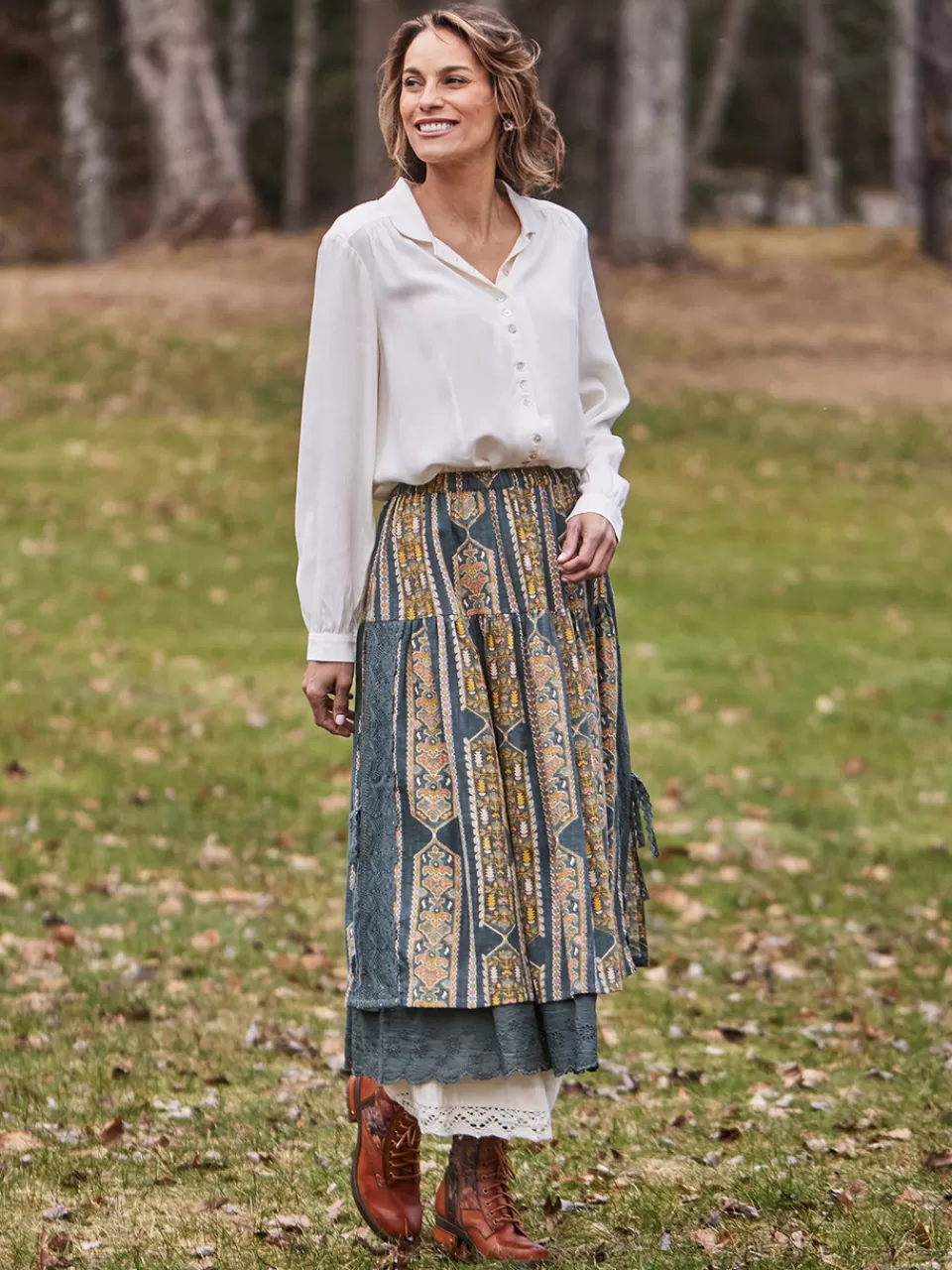 Jupe Bohème Inspirée du Pérou - Collection Éphémère April Cornell en Promotion Limitée