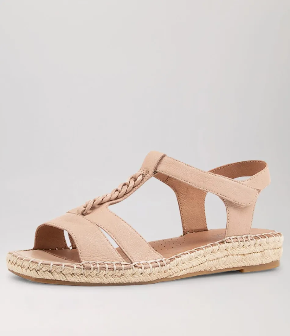 Espadrilles Féminines en Cuir Velouté Nude Foncé - Confort Ultradoux et Finition Expertisée