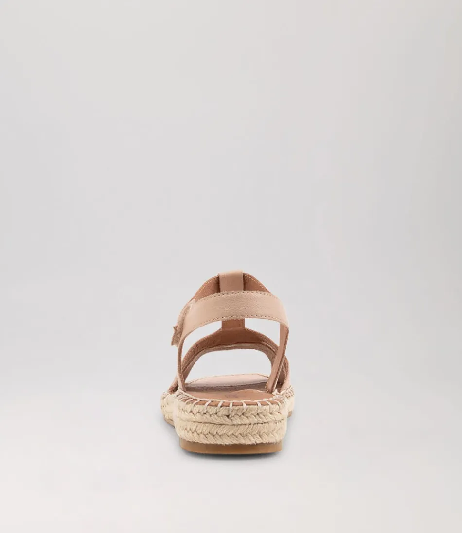 Espadrilles Féminines en Cuir Velouté Nude Foncé - Confort Ultradoux et Finition Expertisée