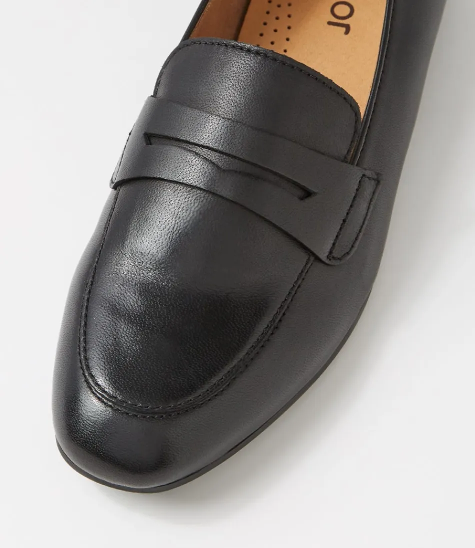 GABOR Phoebe : Mocassins en Cuir Souple pour Femme - Confort Assuré et Style Intemporel (Noir Élégant)