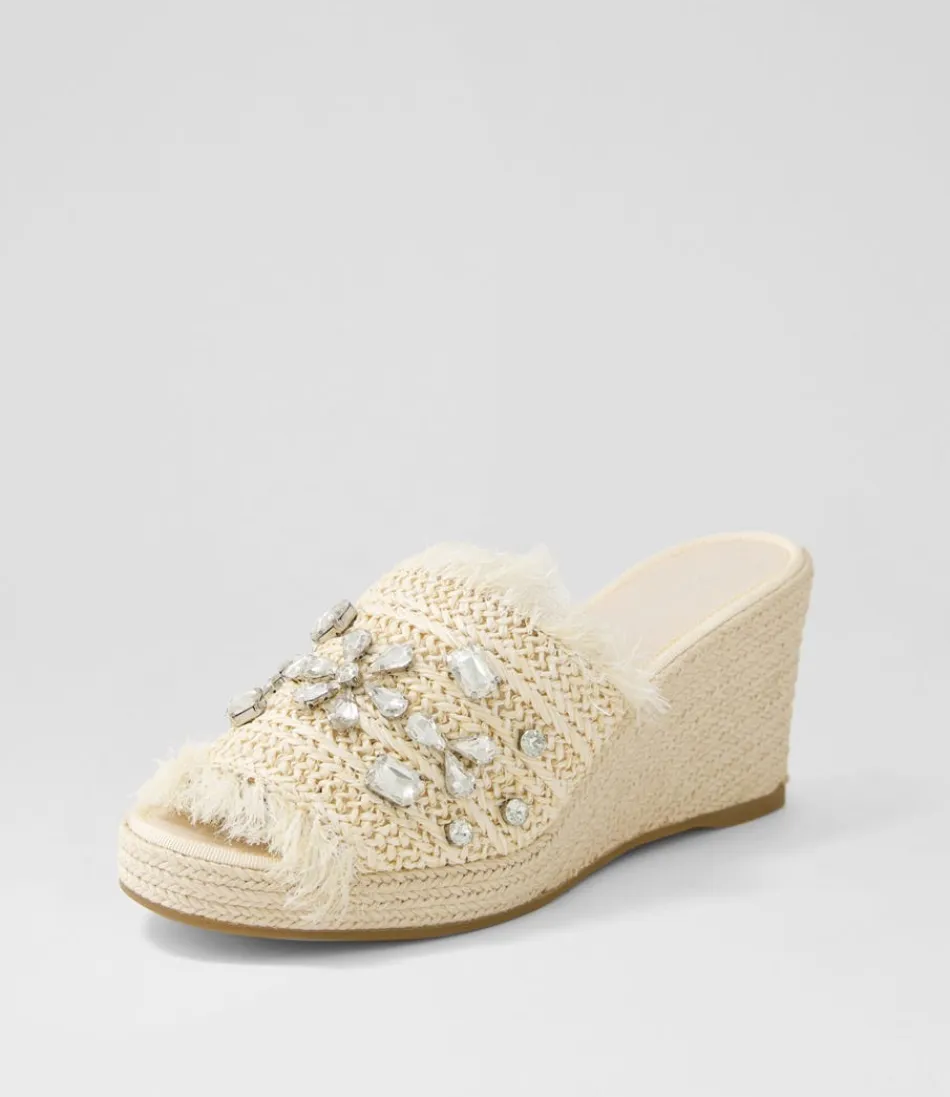 Espadrilles Django & Juliette pour femme - Modèle élégant en raphia synthétique beige foncé, style méditerranéen confortable