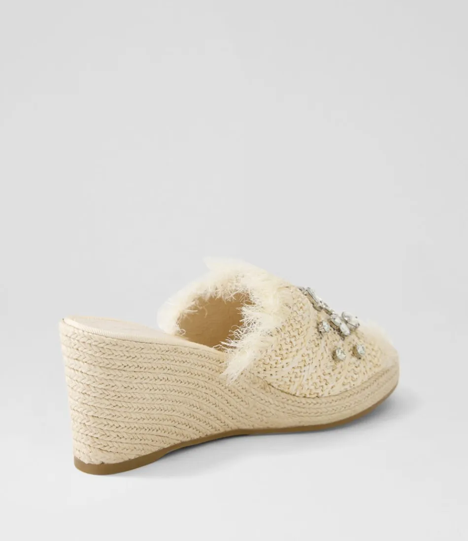 Espadrilles Django & Juliette pour femme - Modèle élégant en raphia synthétique beige foncé, style méditerranéen confortable