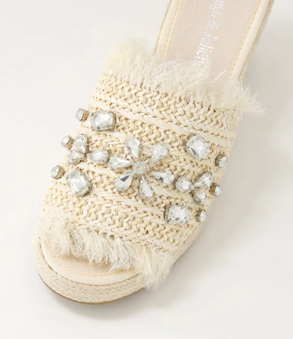 Espadrilles Django & Juliette pour femme - Modèle élégant en raphia synthétique beige foncé, style méditerranéen confortable