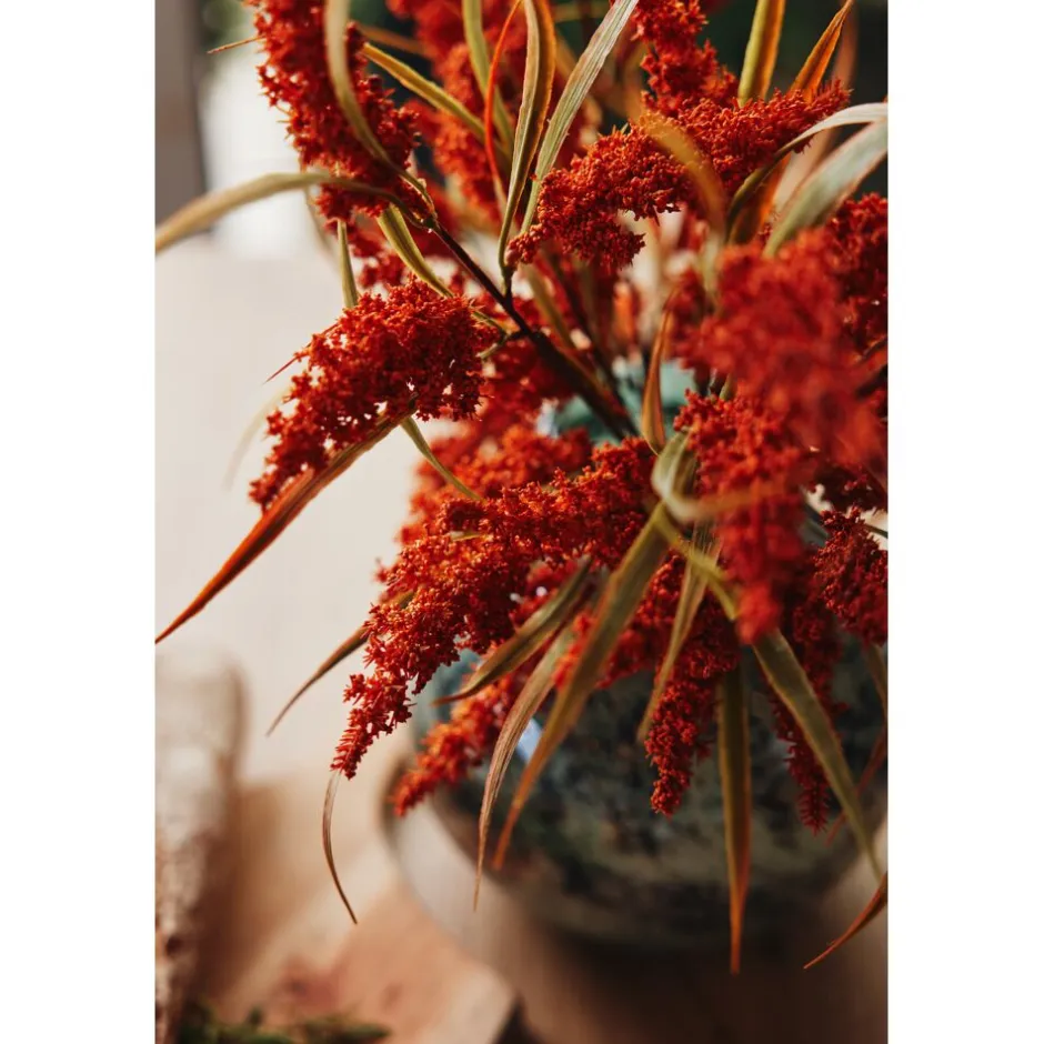 Fleur Artificielle Réaliste PLANDAI · Décoration intérieure synthétique · Hauteur 46 cm · Nuance épicée curry · Design durable pour espaces contemporains