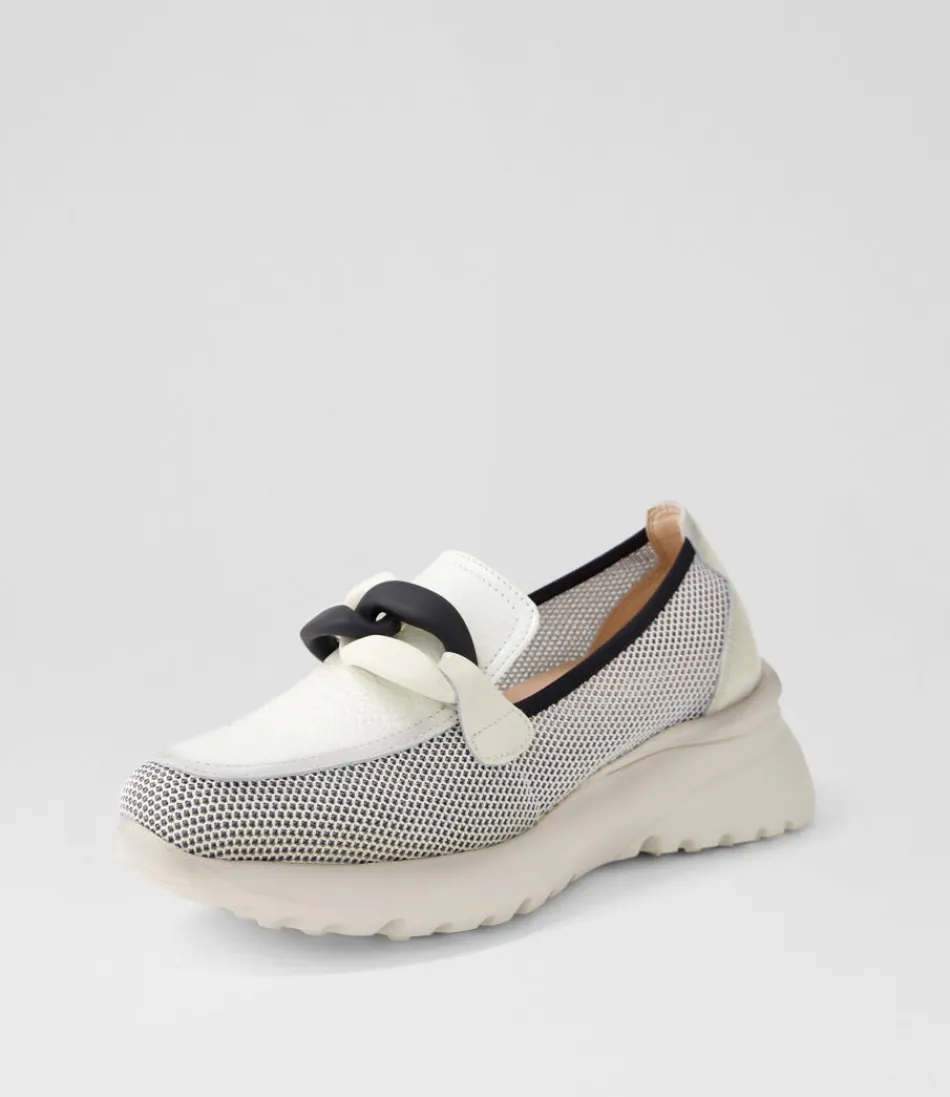Mocassins Femme HISPANITAS Polinesia-13 en Cuir Mesh Blanc Panna - Chaussures d'Été Élégantes avec Semelle Confortable