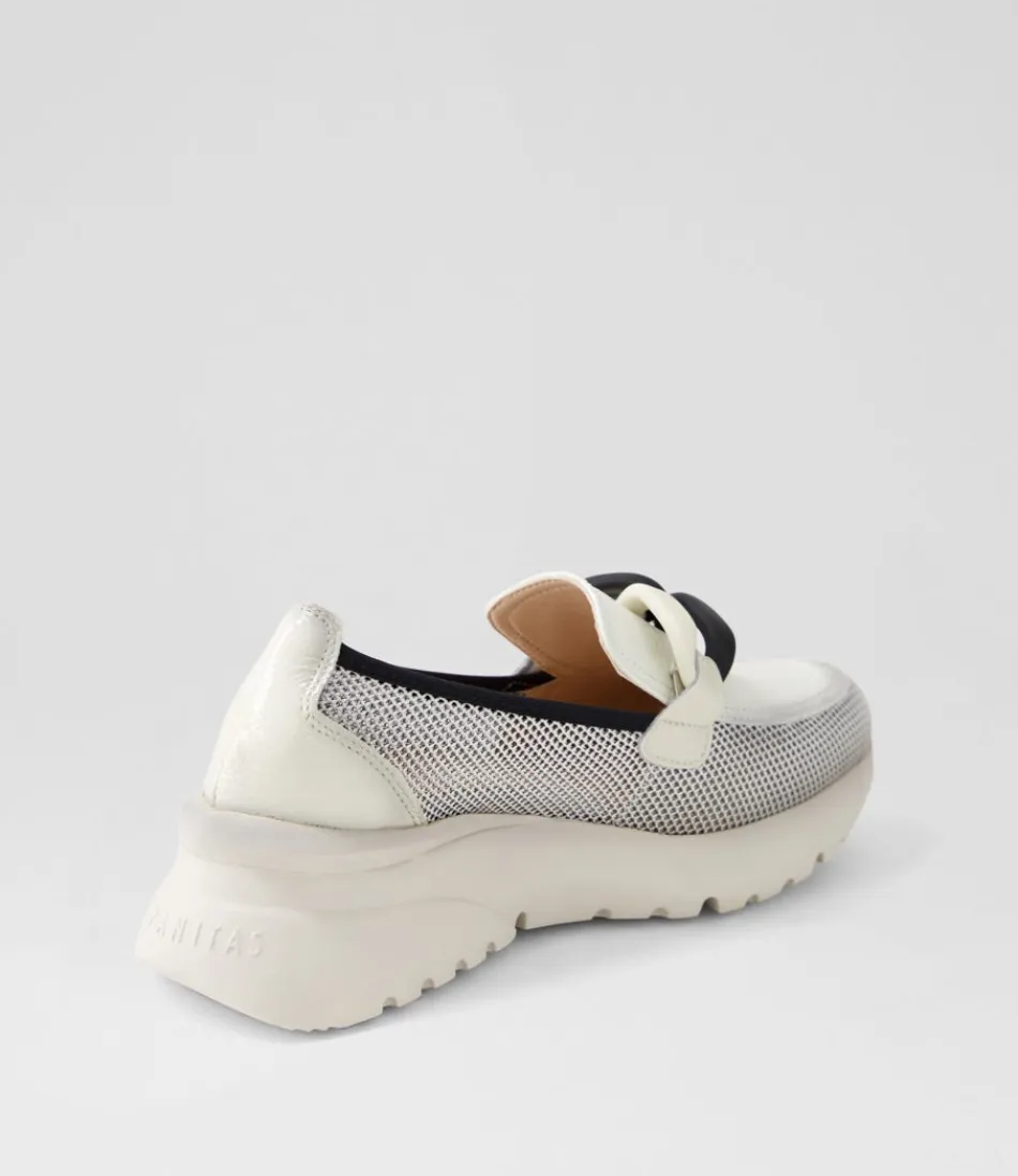 Mocassins Femme HISPANITAS Polinesia-13 en Cuir Mesh Blanc Panna - Chaussures d'Été Élégantes avec Semelle Confortable
