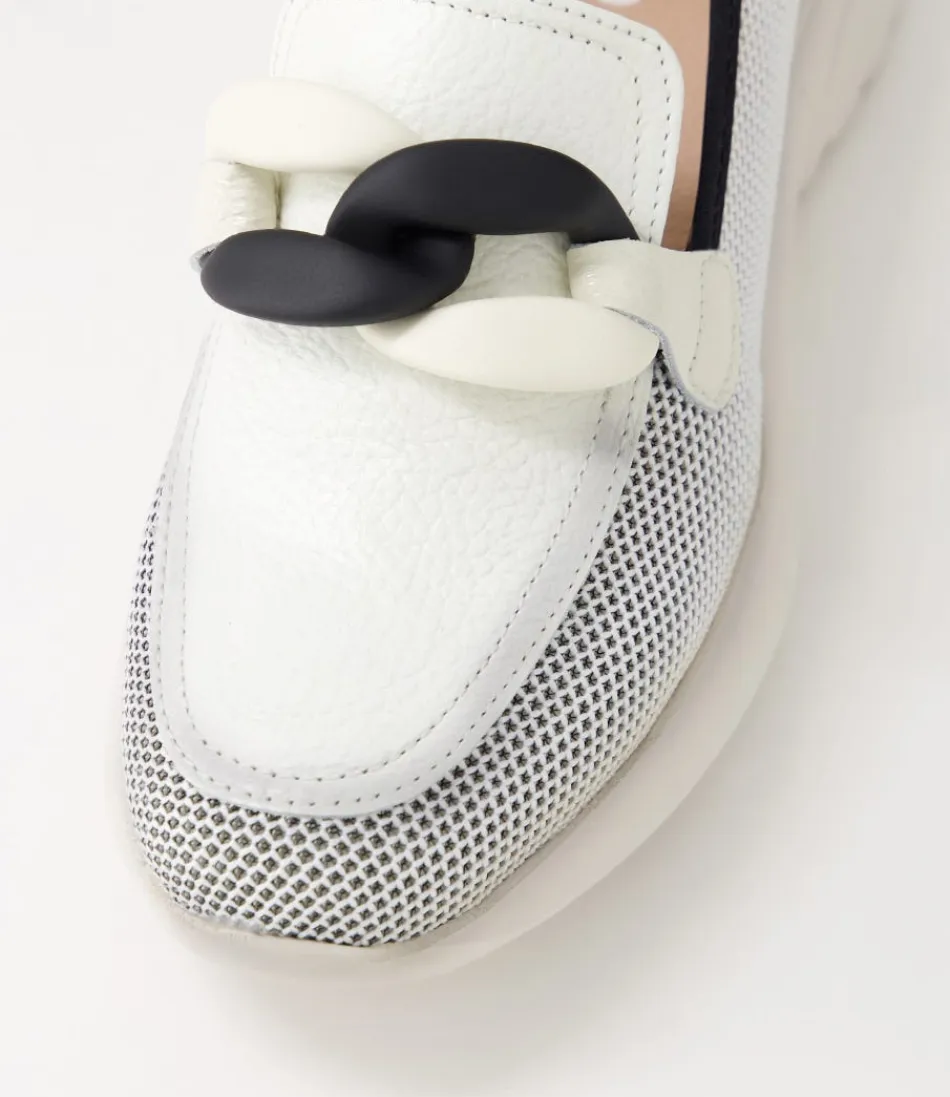 Mocassins Femme HISPANITAS Polinesia-13 en Cuir Mesh Blanc Panna - Chaussures d'Été Élégantes avec Semelle Confortable