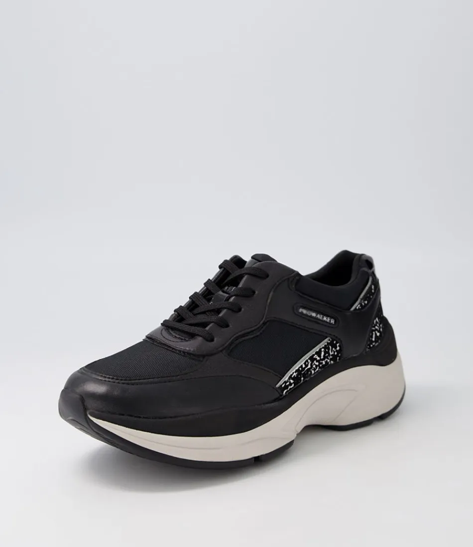 Baskets Femme Confort Pro en Cuir Souple et Textile Respirant Noir - Marque ROCKPORT