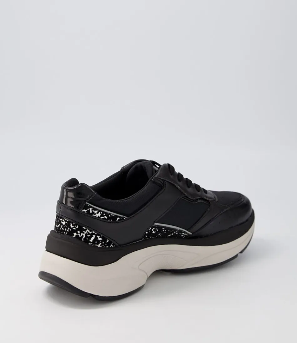 Baskets Femme Confort Pro en Cuir Souple et Textile Respirant Noir - Marque ROCKPORT